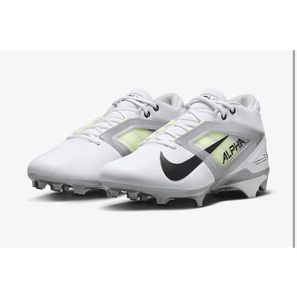 Nike Alpha Menace 4 Pro Men's Football Cleats White/Photon FD7037-100‎ Sz 10